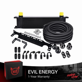 EVIL ENERGY Oil Cooling Solution Kit With 6AN Fuel Line & Bracket