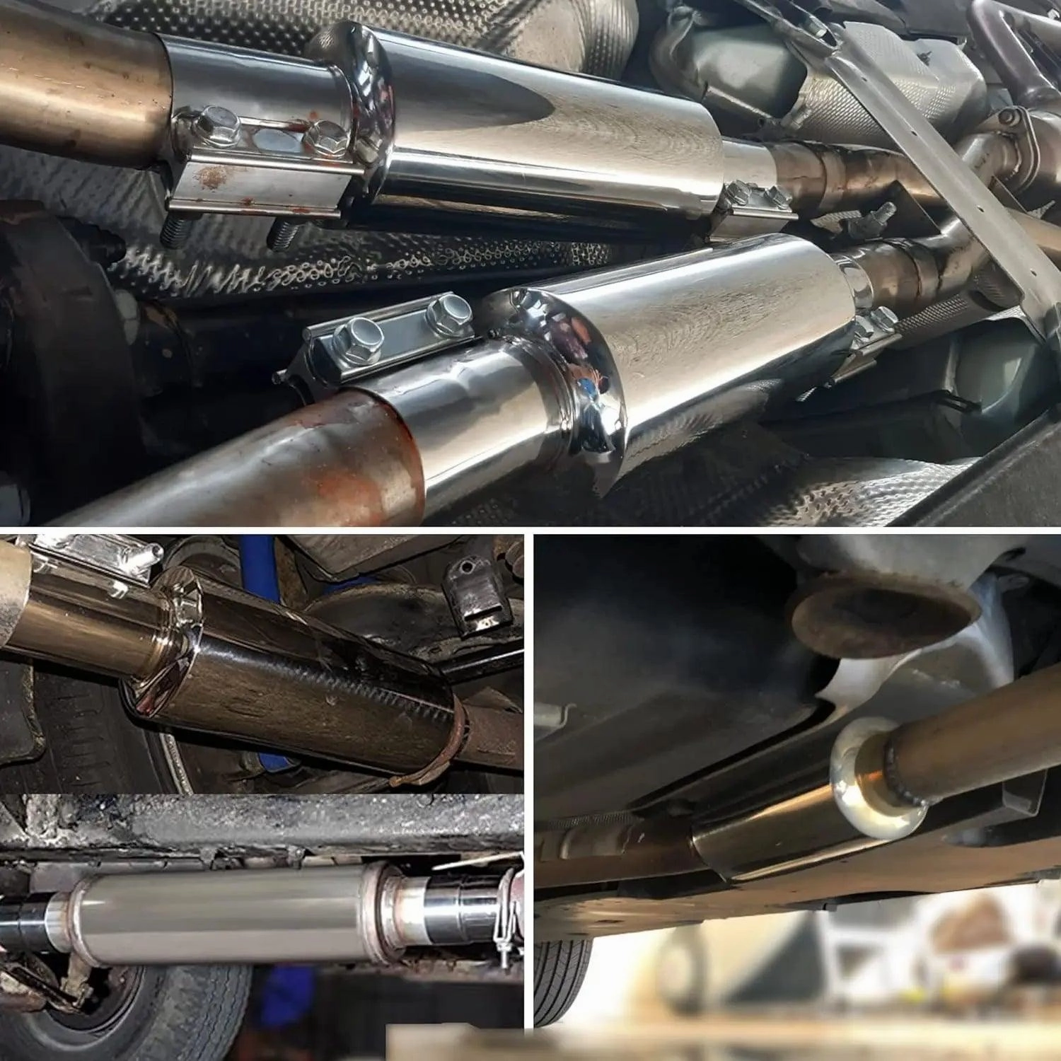 EVIL ENERGY Stainless Steel Exhaust Resonator Muffler 13.8" Length