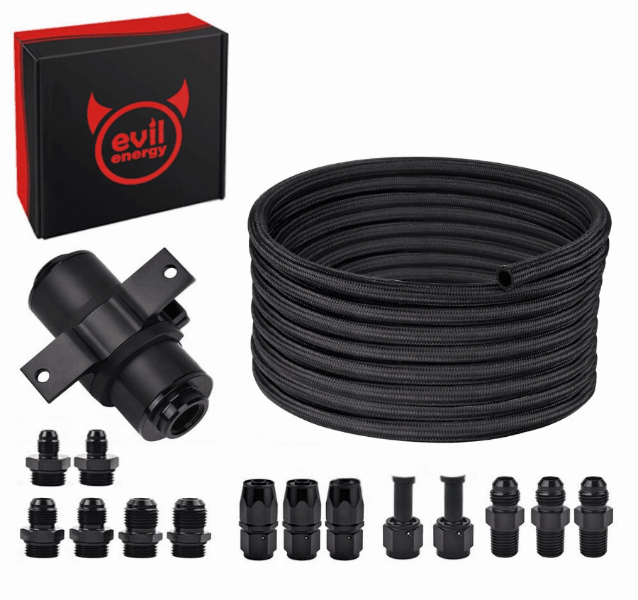EVIL ENERGY Universal EFI Fuel System Kit with PTFE Fuel Line and 10-Micron Fuel Filter