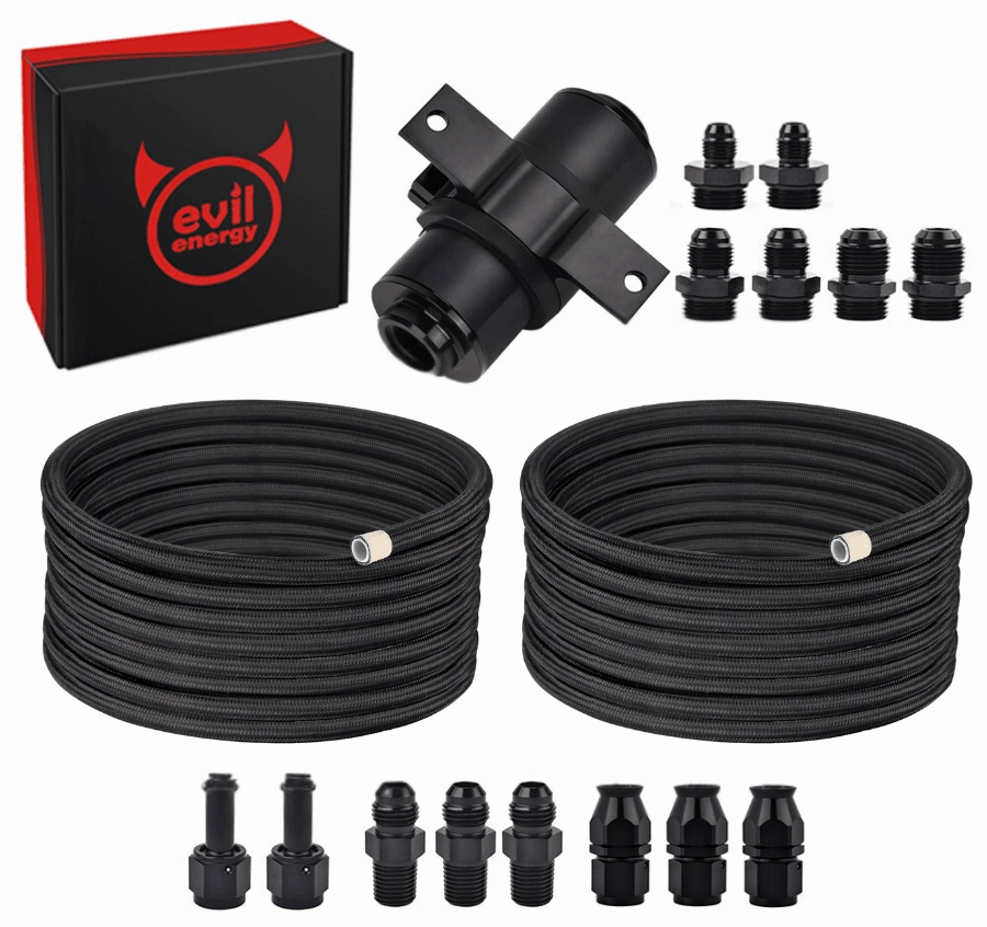 EVIL ENERGY Universal EFI Fuel System Kit with PTFE Fuel Line and 10-Micron Fuel Filter