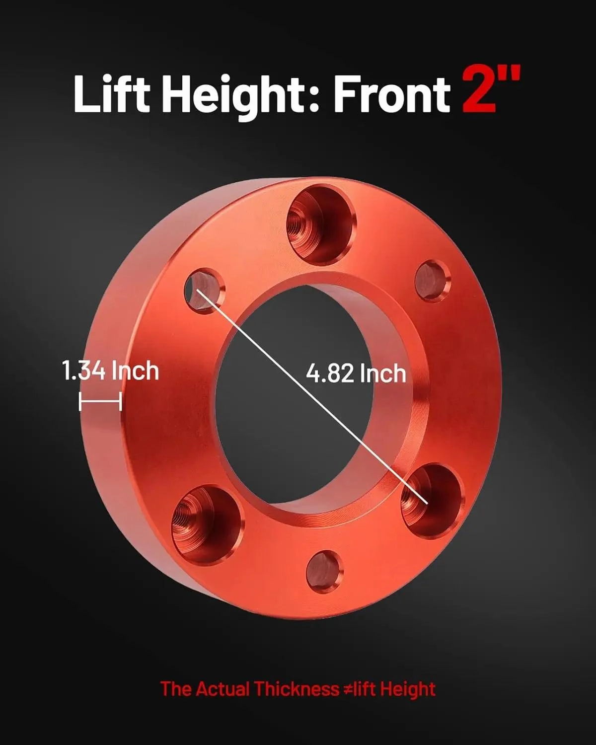 EVIL ENERGY Wheel Spacers 3 Inch Front and 2 Inch Rear  for 2006-2023 Ram 1500 and 2005-2011 Dakota – Forged Strut Spacers