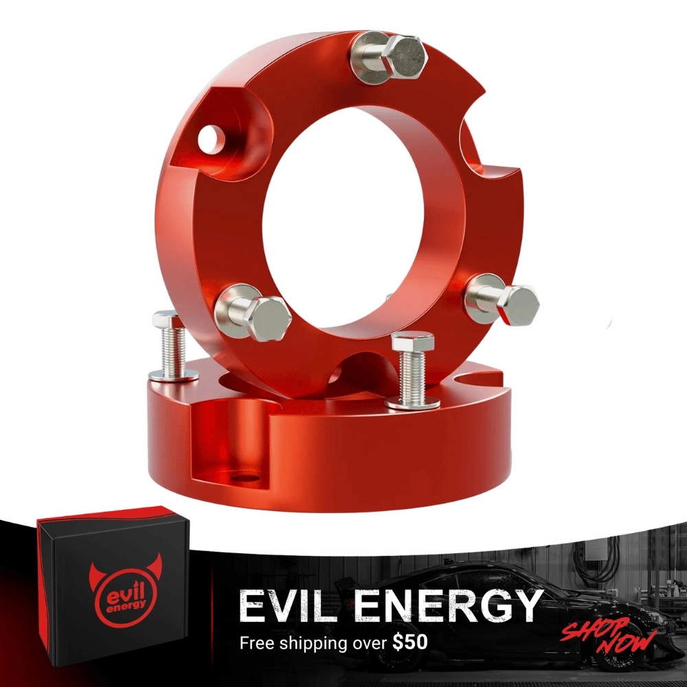 EVIL ENERGY Wheel Spacers for Toyota 2005-2023 Tacoma 2WD 4WD (6 lugs only), 2003-2023 4Runner and 2007-2015 FJ Cruiser – Front Suspension Strut Spacers (2-3 Inch)