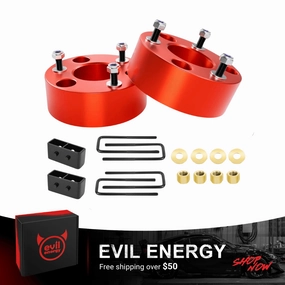 EVIL ENERGY Wheel Spacers Front 3-Inch Rear 2-Inch for 2004-2023 F150 2WD/4WD – Forged Strut Spacers Suspension Upgrade