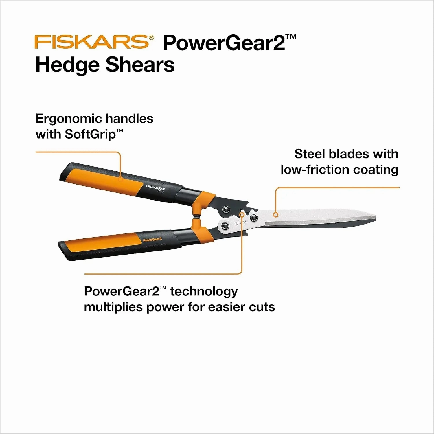 FISKARS 392861 - PowerGear2™ Hedge Shears (23") HS551