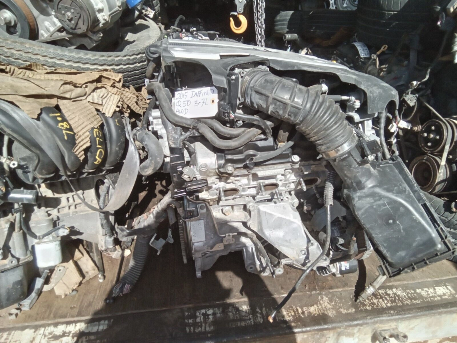 INFINITI G37X G37 EX37 Q50 3.7L VIN B VQ37VHR V6 4x4 AWD ENGINE MOTOR ASSEMBLY