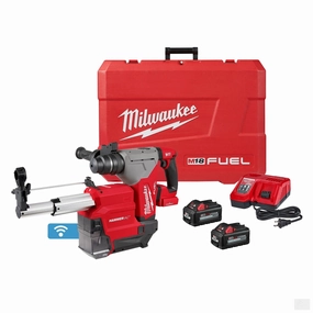 Milwaukee M18 FUEL 1-1/8in SDS Plus Rotary Hammer w/ ONE-KEY and HAMMERVAC Dedicated Dust Extractor Kit (2915-22DE)