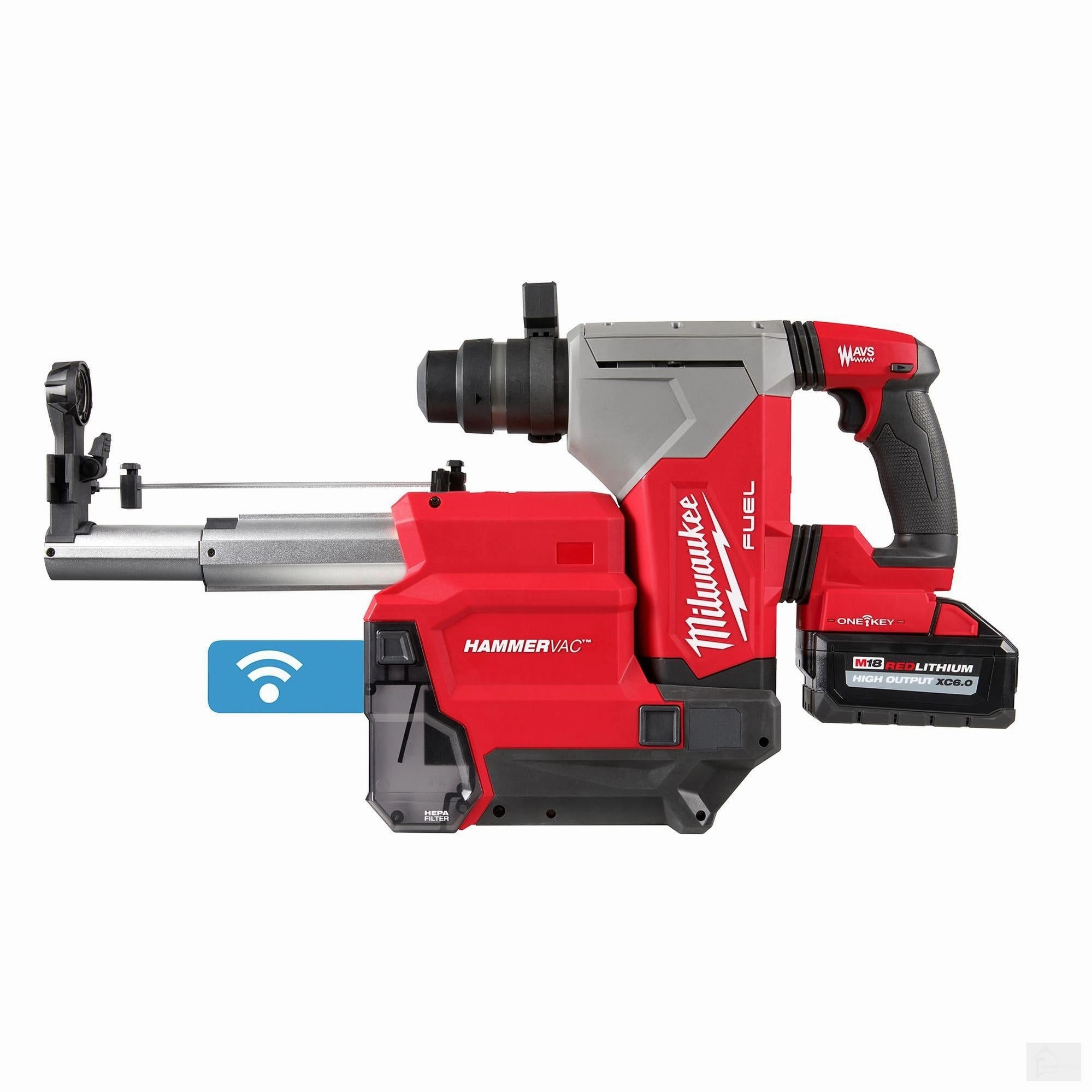 Milwaukee M18 FUEL 1-1/8in SDS Plus Rotary Hammer w/ ONE-KEY and HAMMERVAC Dedicated Dust Extractor Kit (2915-22DE)