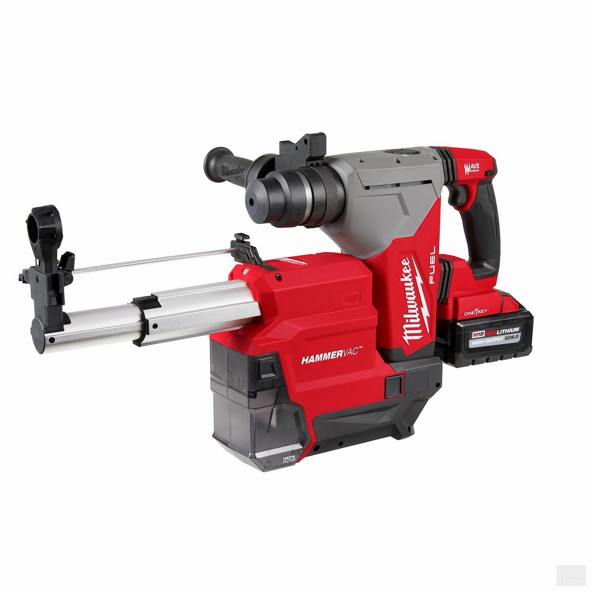 Milwaukee M18 FUEL 1-1/8in SDS Plus Rotary Hammer w/ ONE-KEY and HAMMERVAC Dedicated Dust Extractor Kit (2915-22DE)