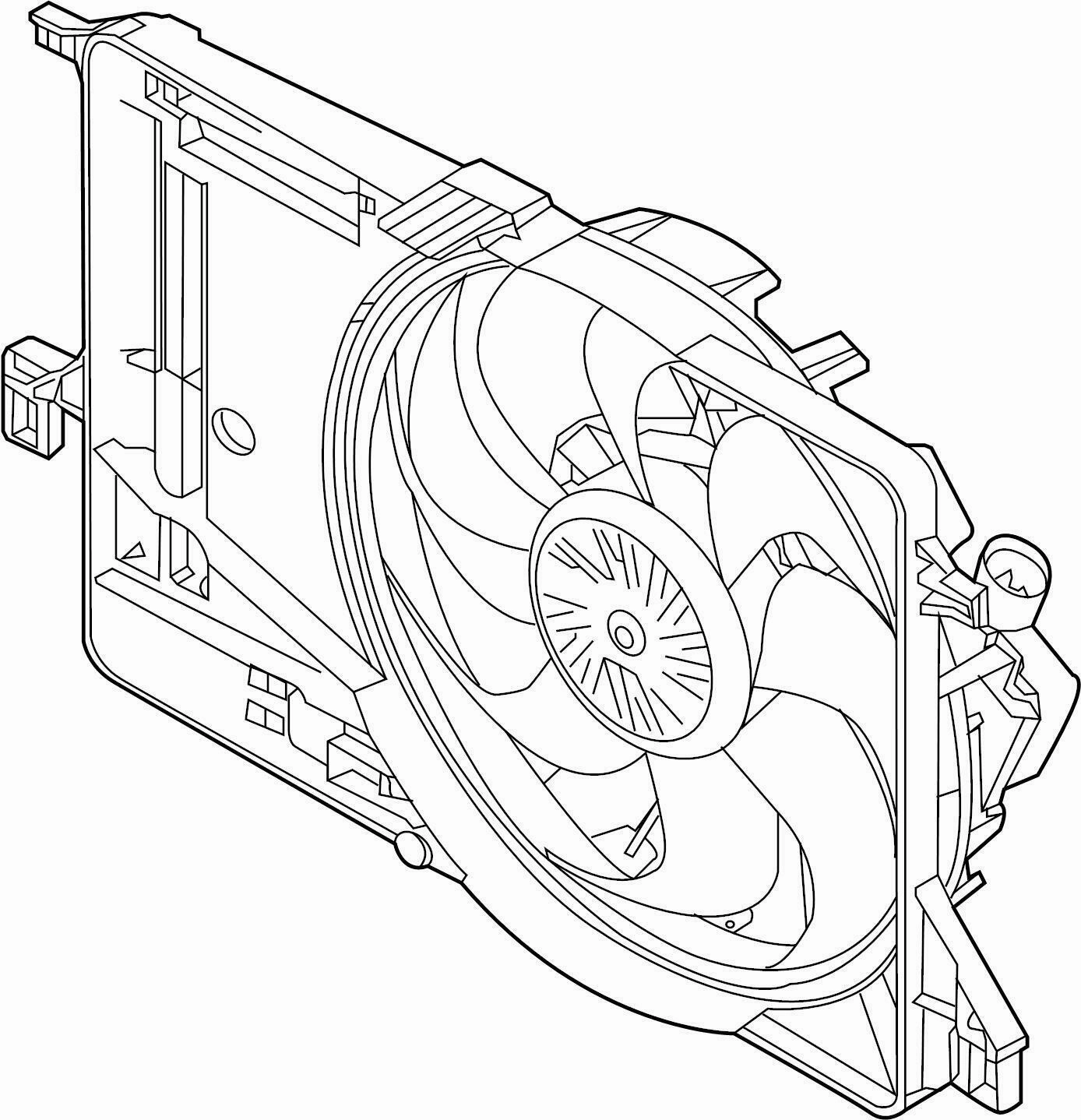 NEW GENUINE FORD RADIATOR COOLING FAN ASSEMBLY 2015 - 18 Focus  F1F1-8C607-HF