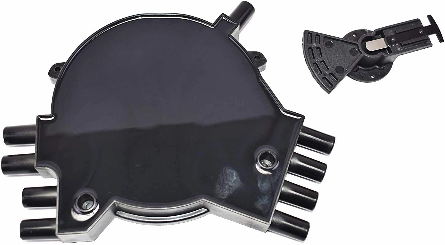 Optispark Distributor Cap, Rotor, Remote Ignition Coil, And 8.0mm Spark Plug Wires Kit For 92-94 GM Chevy Pontiac LT1 Black