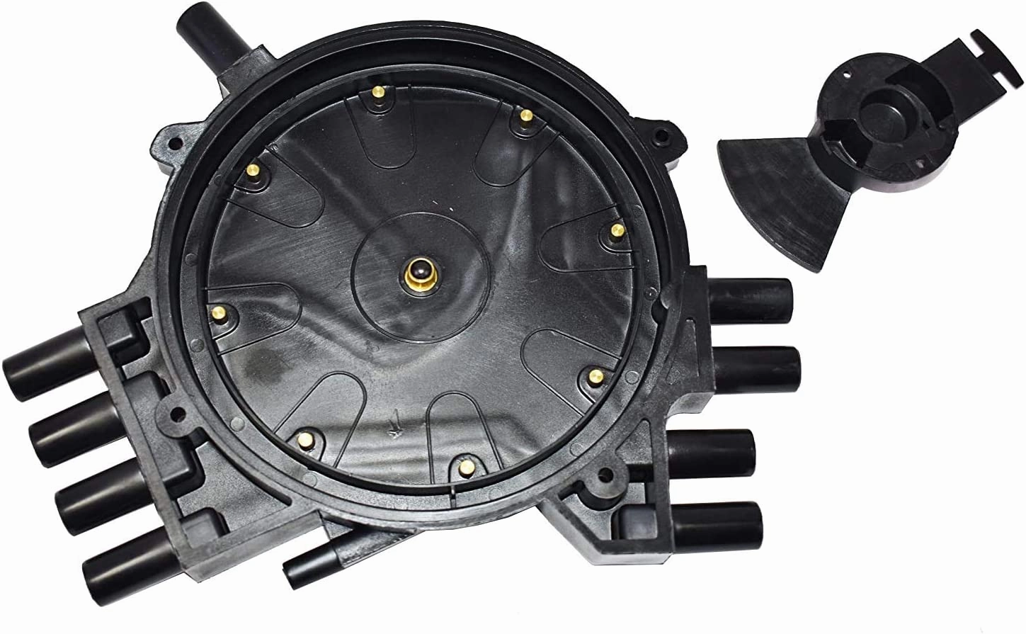 Optispark Distributor Cap, Rotor, Remote Ignition Coil And 8.0mm Spark Plug Wires Kit for 95-97 GM LT1 LT4 Black