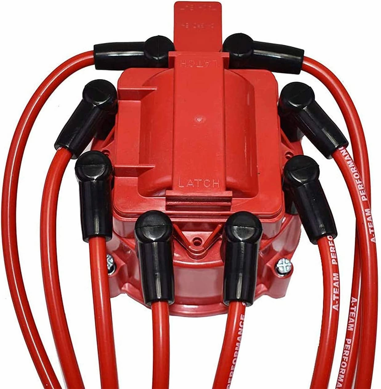 Optispark Distributor Cap, Rotor, Remote Ignition Coil And 8.0mm Spark Plug Wires Kit for 95-97 GM LT1 LT4 Black