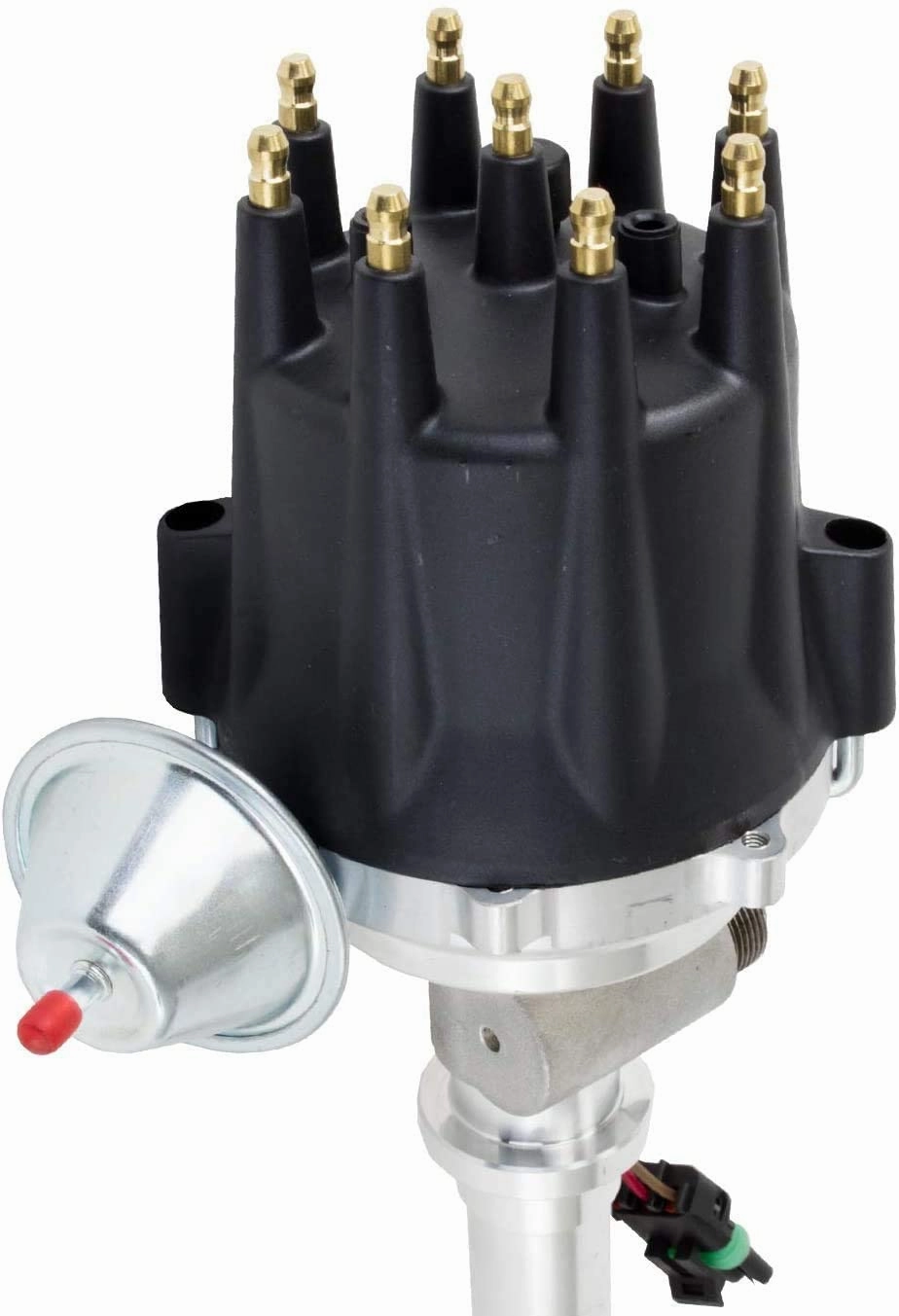 Pro Series R2R Distributor, 8.0mm Over the Valve Cover Spark Plug Wires, & 50K Volt Coil  For Chevy Corvette SBC Tach Drive 262 265 267 283 302 305 307 327 350 400 Black