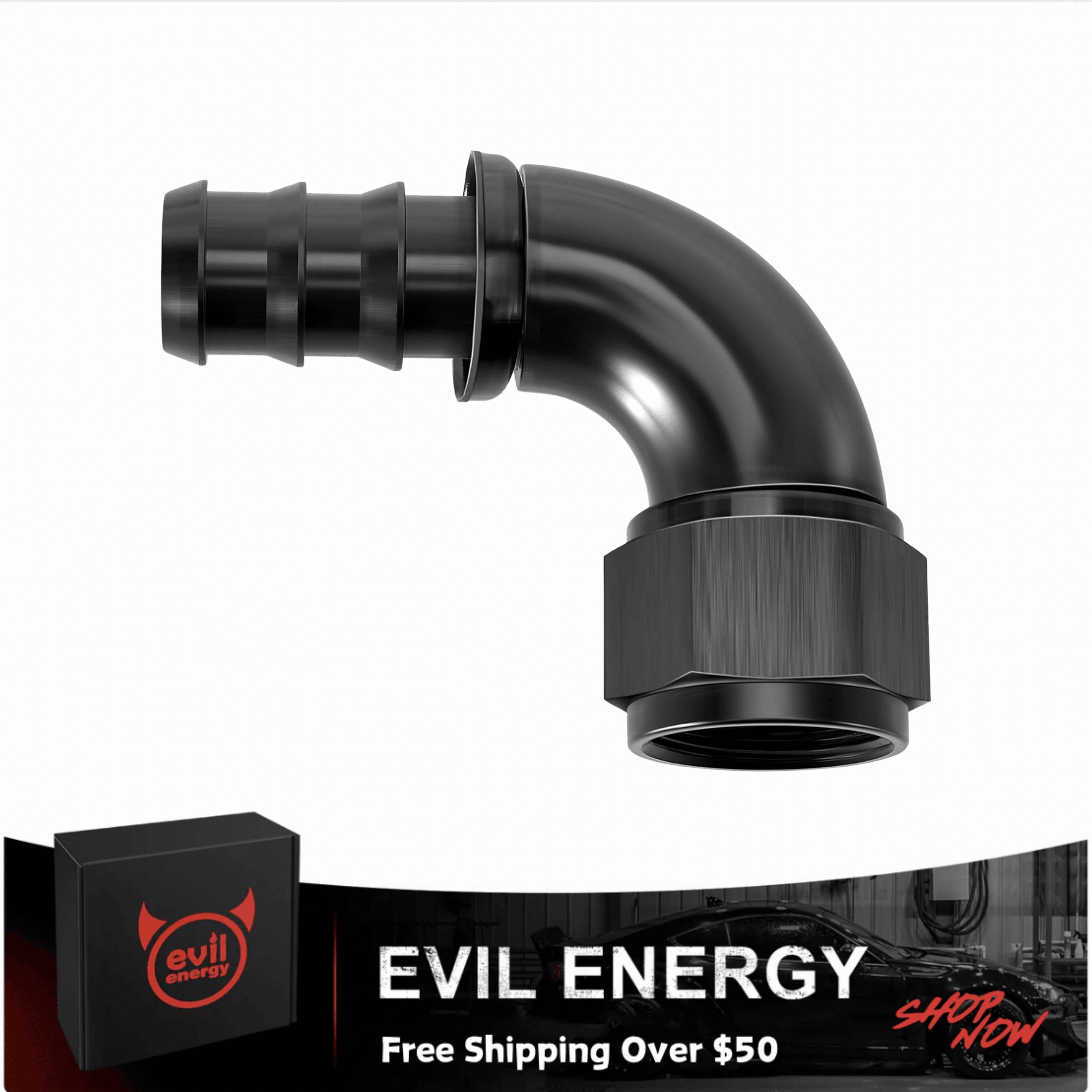 Push Lock Fitting One Piece Full Flow Hose End (4/6/8/10/12AN)|EVIL ENERGY