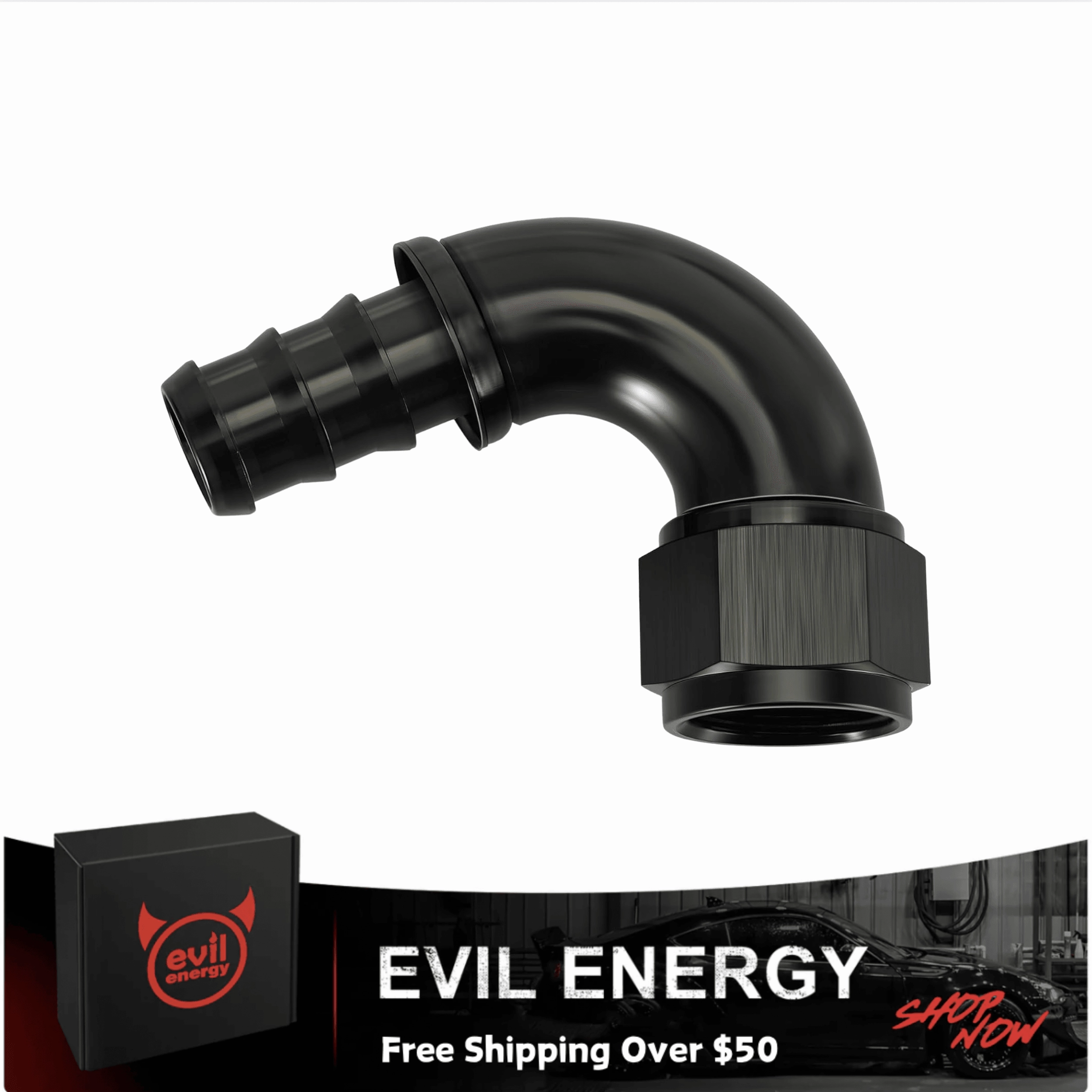 Push Lock Fitting One Piece Full Flow Hose End (4/6/8/10/12AN)|EVIL ENERGY