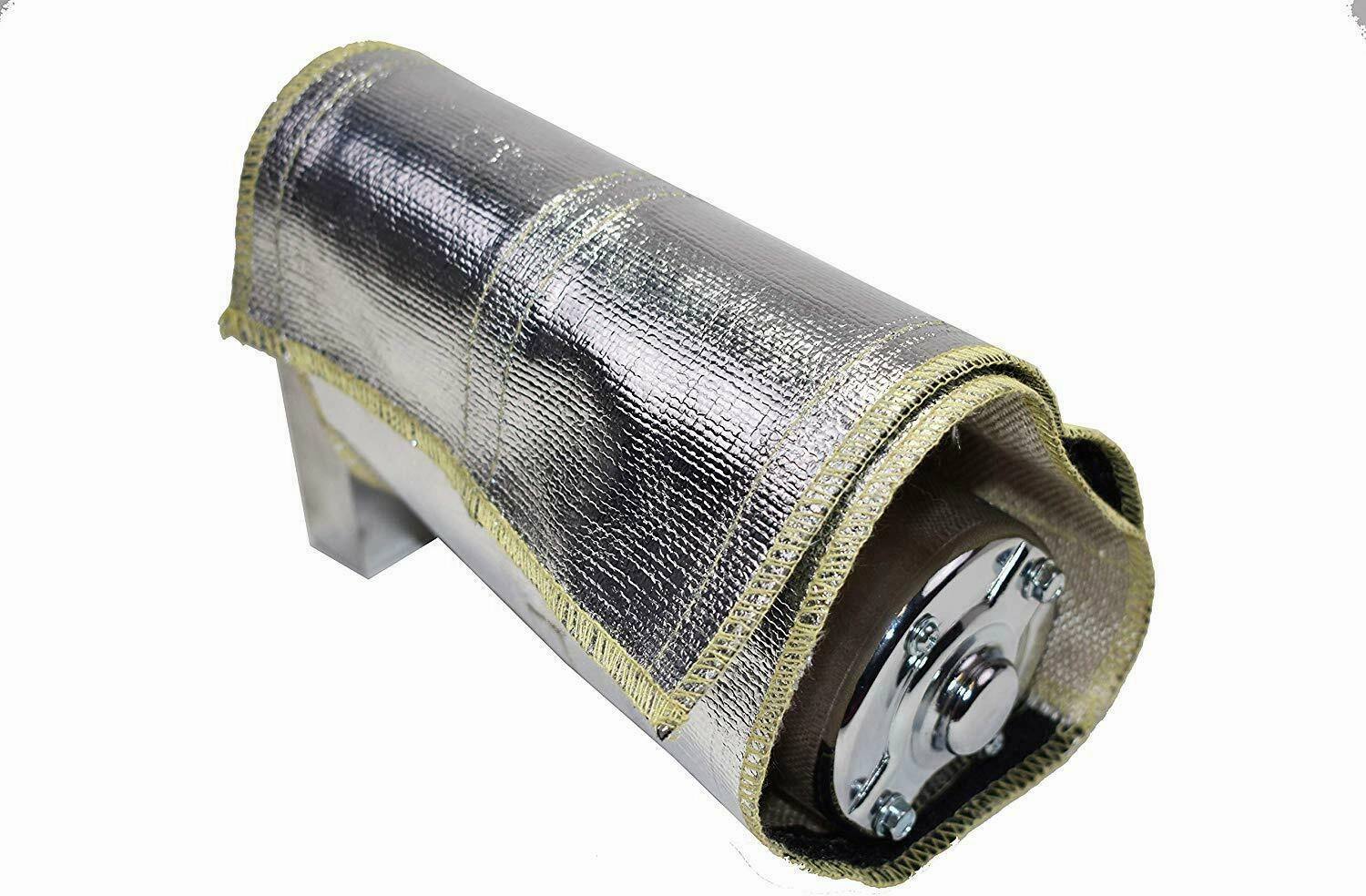 Starter Heat Shield Barrier Cover Wrap Insulation High Temperature Fiberglass Versa-Shield Aluminized Protection Silver 7"x 24"