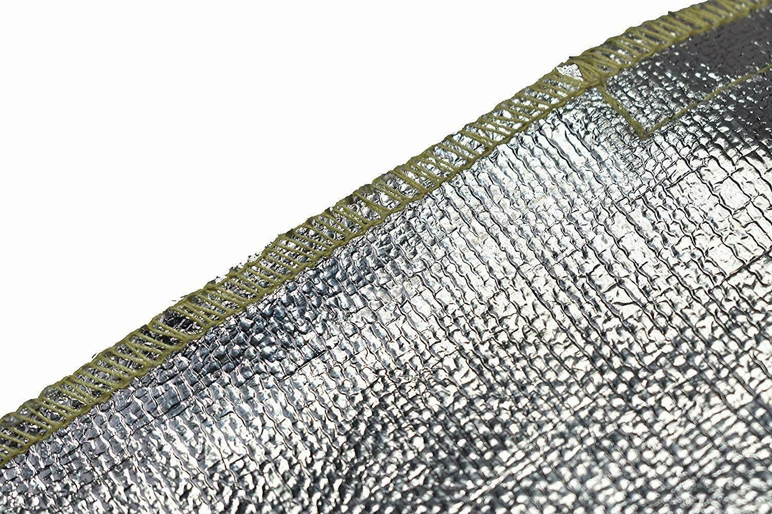 Starter Heat Shield Barrier Cover Wrap Insulation High Temperature Fiberglass Versa-Shield Aluminized Protection Silver 7"x 24"