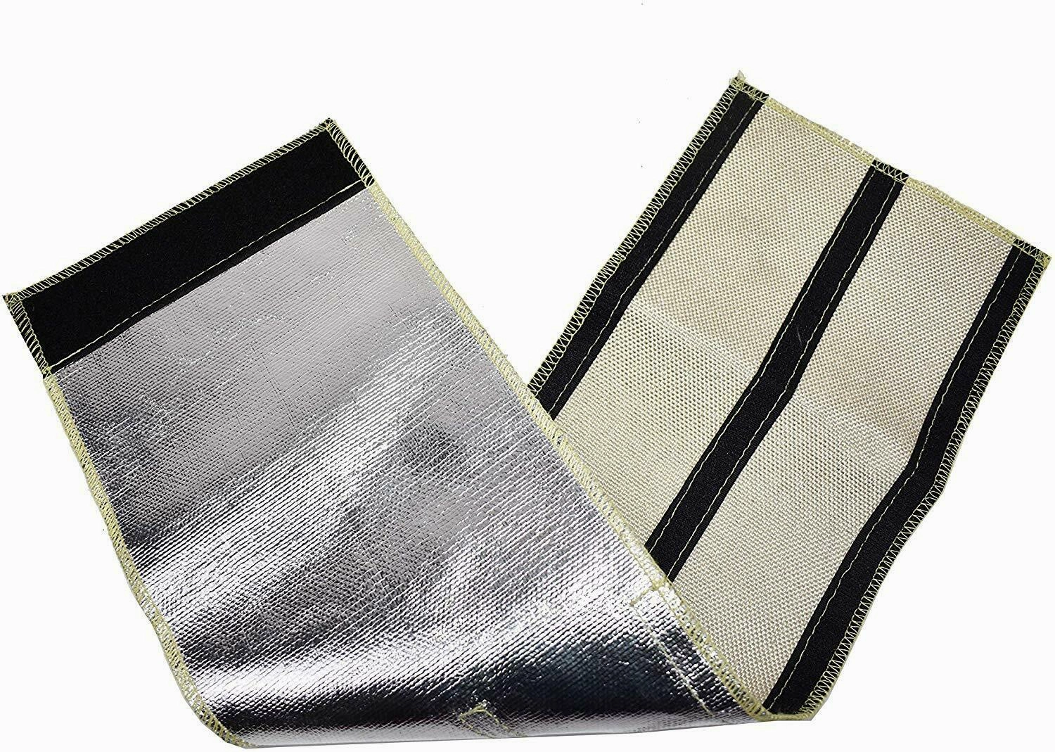 Starter Heat Shield Barrier Cover Wrap Insulation High Temperature Fiberglass Versa-Shield Aluminized Protection Silver 7"x 24"