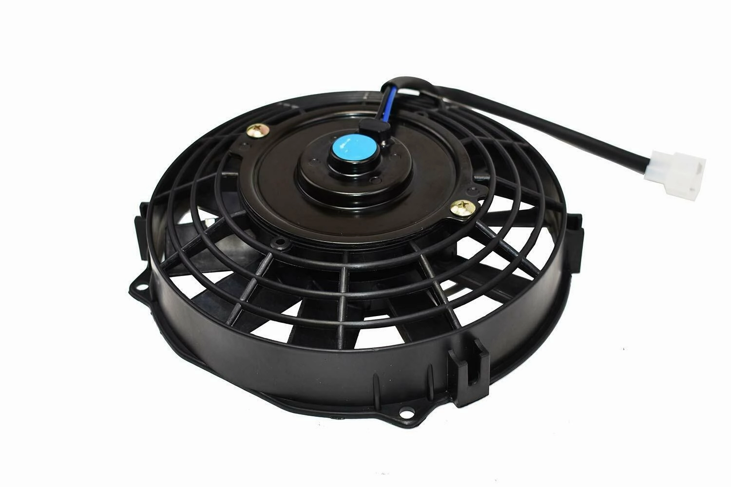 Universal Type 120021 8 Inches High Performance 1700 CFM 12 Volts Electric Radiator Cooling Fan with 10-piece Reversible Flat 9" x 9" x 2-1-2" Blades