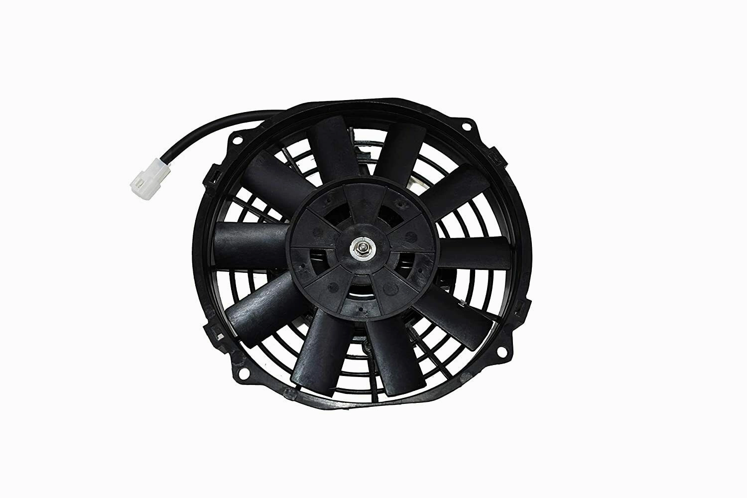 Universal Type 120021 8 Inches High Performance 1700 CFM 12 Volts Electric Radiator Cooling Fan with 10-piece Reversible Flat 9" x 9" x 2-1-2" Blades