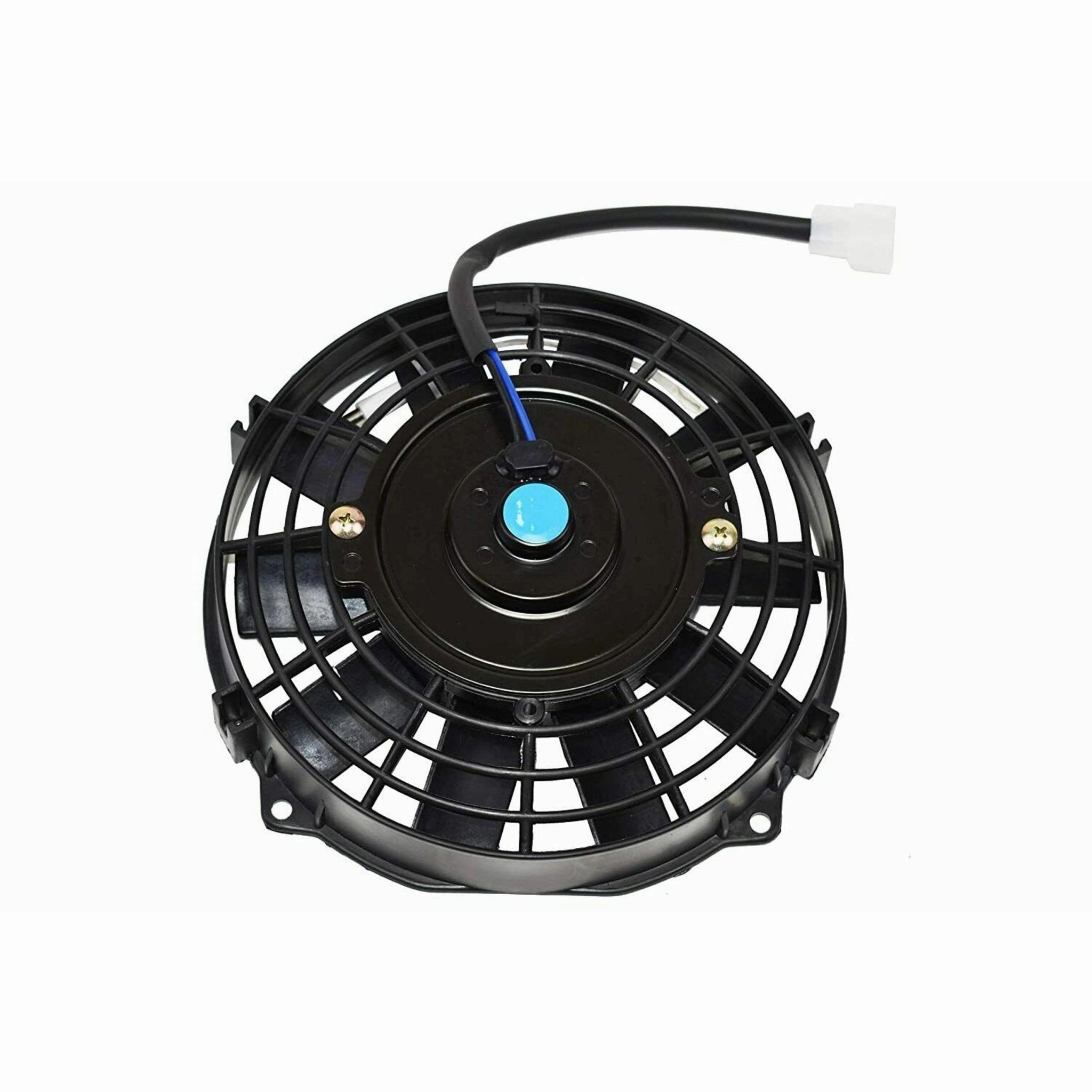 Universal Type 120021 8 Inches High Performance 1700 CFM 12 Volts Electric Radiator Cooling Fan with 10-piece Reversible Flat 9" x 9" x 2-1-2" Blades